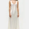 DOILIES SCOOP NECK DRESS OFF-WHITE