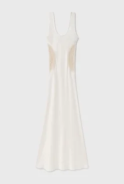 DOILIES SCOOP NECK DRESS OFF-WHITE