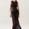 FEATHER DRESS BLACK