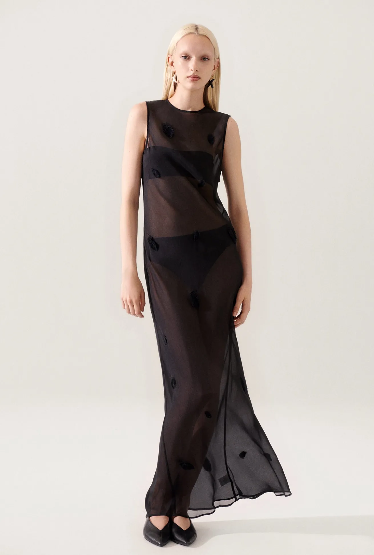 FEATHER DRESS BLACK