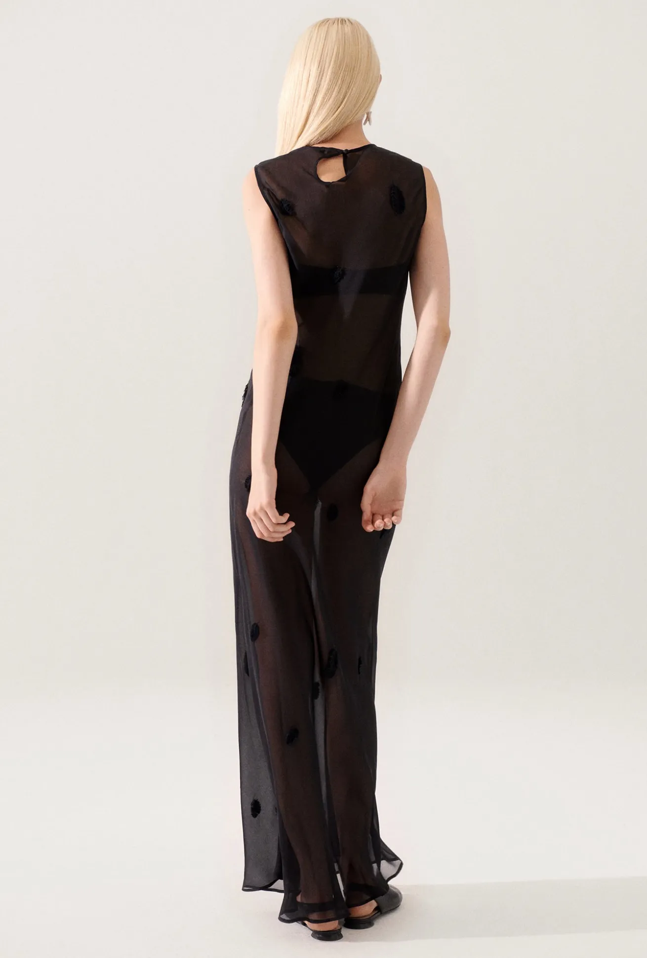 FEATHER DRESS BLACK