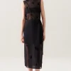 FEATHER WRAP SKIRT BLACK