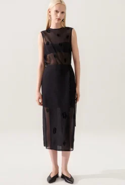 FEATHER WRAP SKIRT BLACK