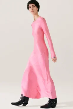 FULL SLEEVE BIAS DRESS HOG WASH