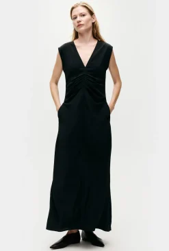 HABOTAI PLEATED DRESS BLACK