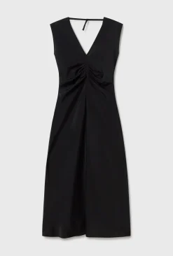 HABOTAI PLEATED DRESS BLACK