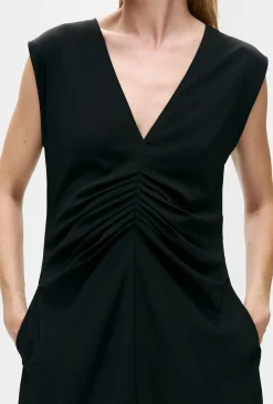 HABOTAI PLEATED DRESS BLACK