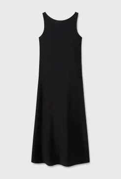 HABOTAI SCOOP BACK DRESS BLACK