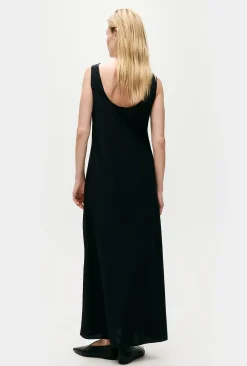 HABOTAI SCOOP BACK DRESS BLACK