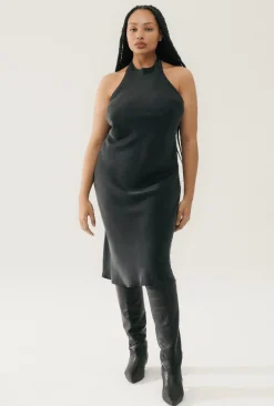 HALTER DRESS BLACK