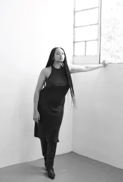 HALTER DRESS BLACK