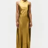 HIGH LOW DRESS GOLD