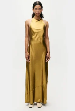 HIGH LOW DRESS GOLD