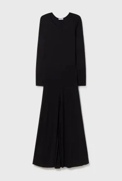JERSEY MODAL CUTAWAY DRESS BLACK