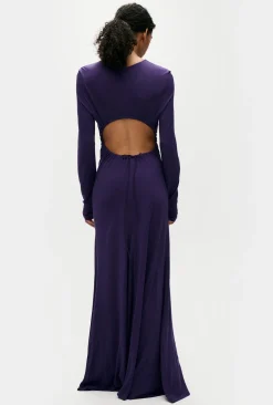 JERSEY MODAL CUTAWAY DRESS NIGHTSHADE