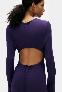 JERSEY MODAL CUTAWAY DRESS NIGHTSHADE