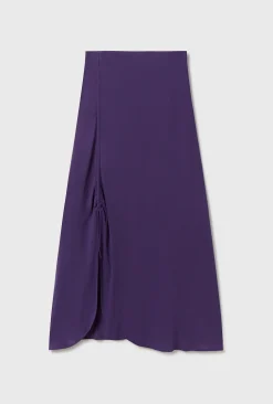 JERSEY MODAL RUCHED SKIRT NIGHTSHADE