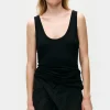 JERSEY MODAL SCOOP TANK BLACK