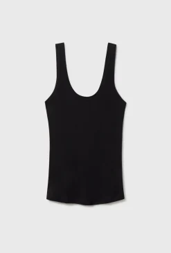 JERSEY MODAL SCOOP TANK BLACK