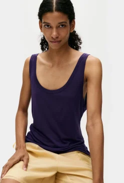 JERSEY MODAL SCOOP TANK NIGHTSHADE