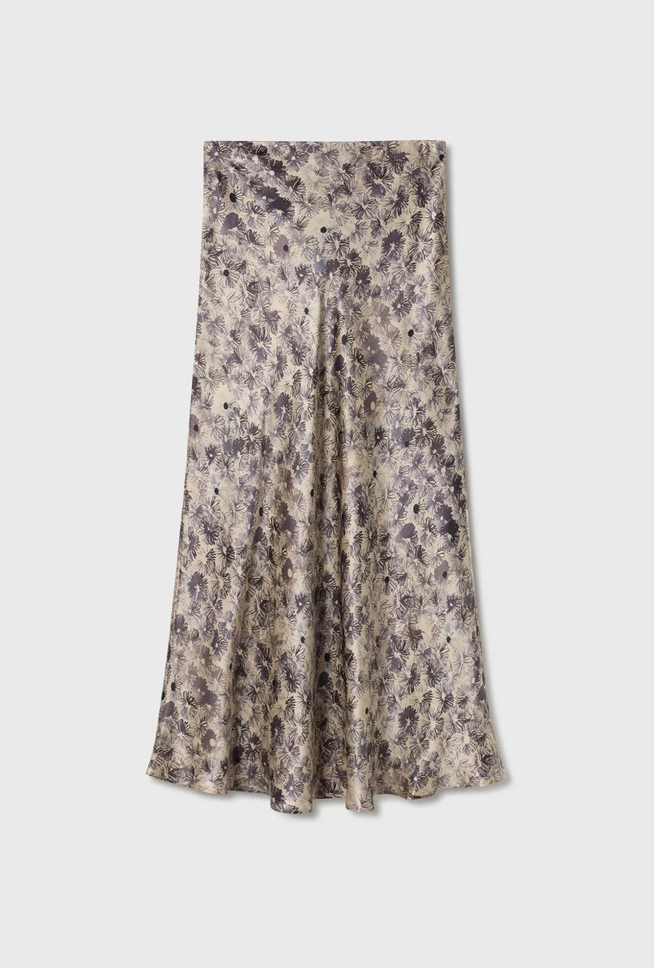 LONG BIAS CUT SKIRT ASTER FLORAL