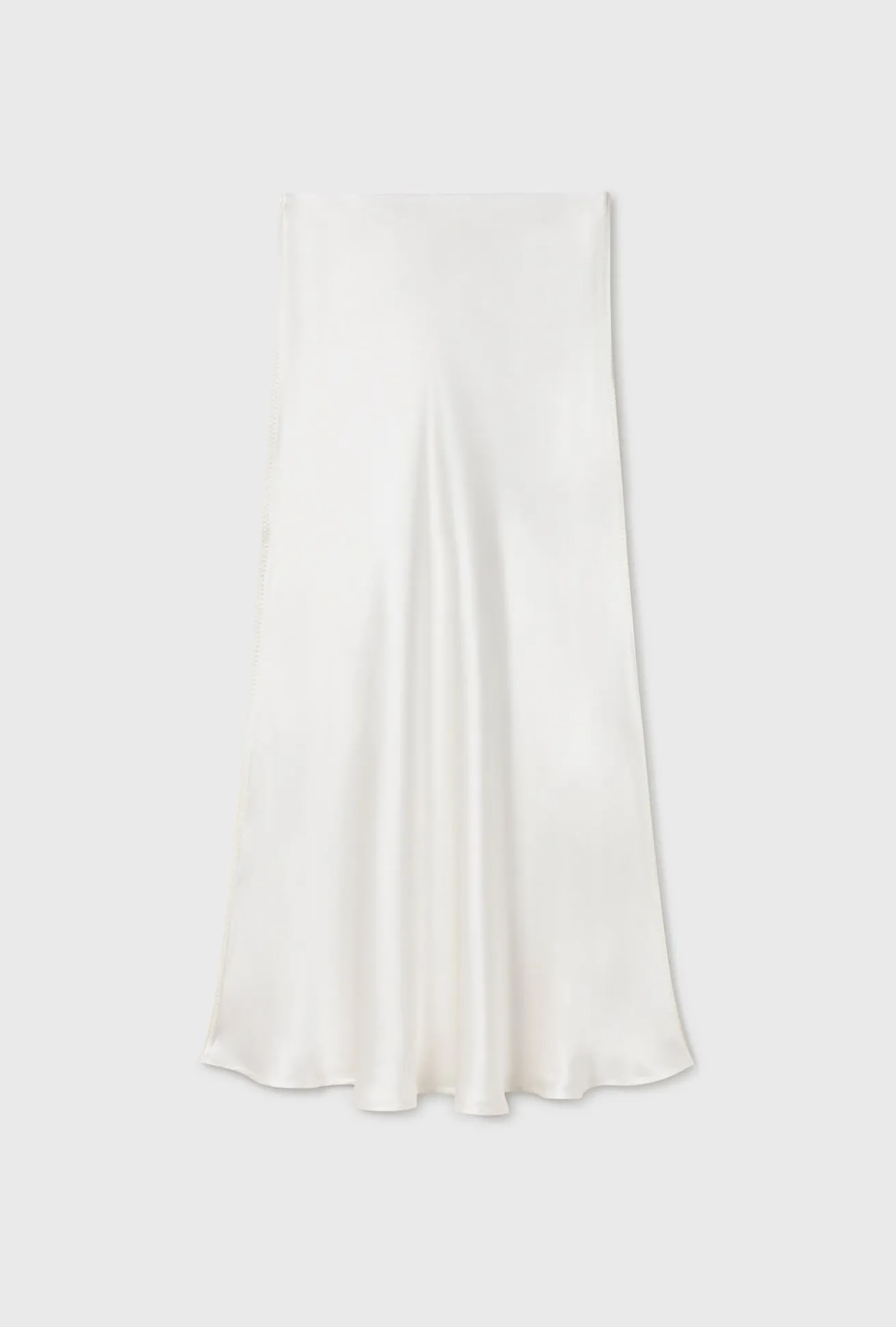 LONG BIAS CUT SKIRT BLANKET STITCH OFF-WHITE