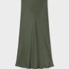 LONG BIAS CUT SKIRT CEDAR