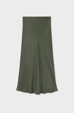 LONG BIAS CUT SKIRT CEDAR