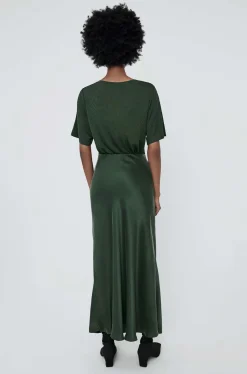 LONG BIAS CUT SKIRT CEDAR