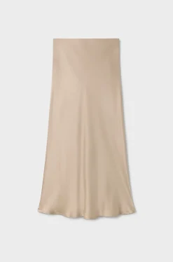 LONG BIAS CUT SKIRT HAZELNUT
