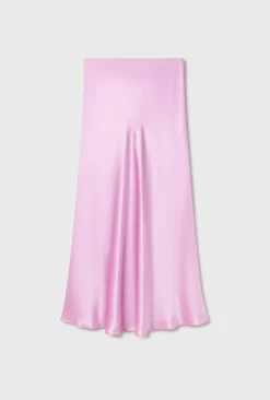 LONG BIAS CUT SKIRT LILAC