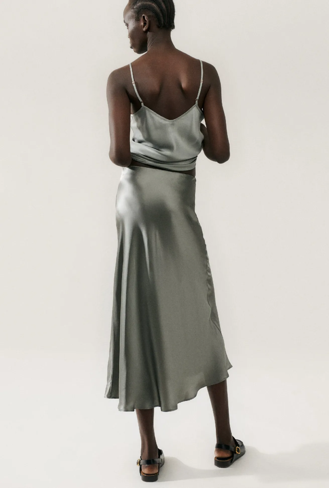 LONG BIAS CUT SKIRT MOON