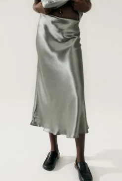 LONG BIAS CUT SKIRT MOON