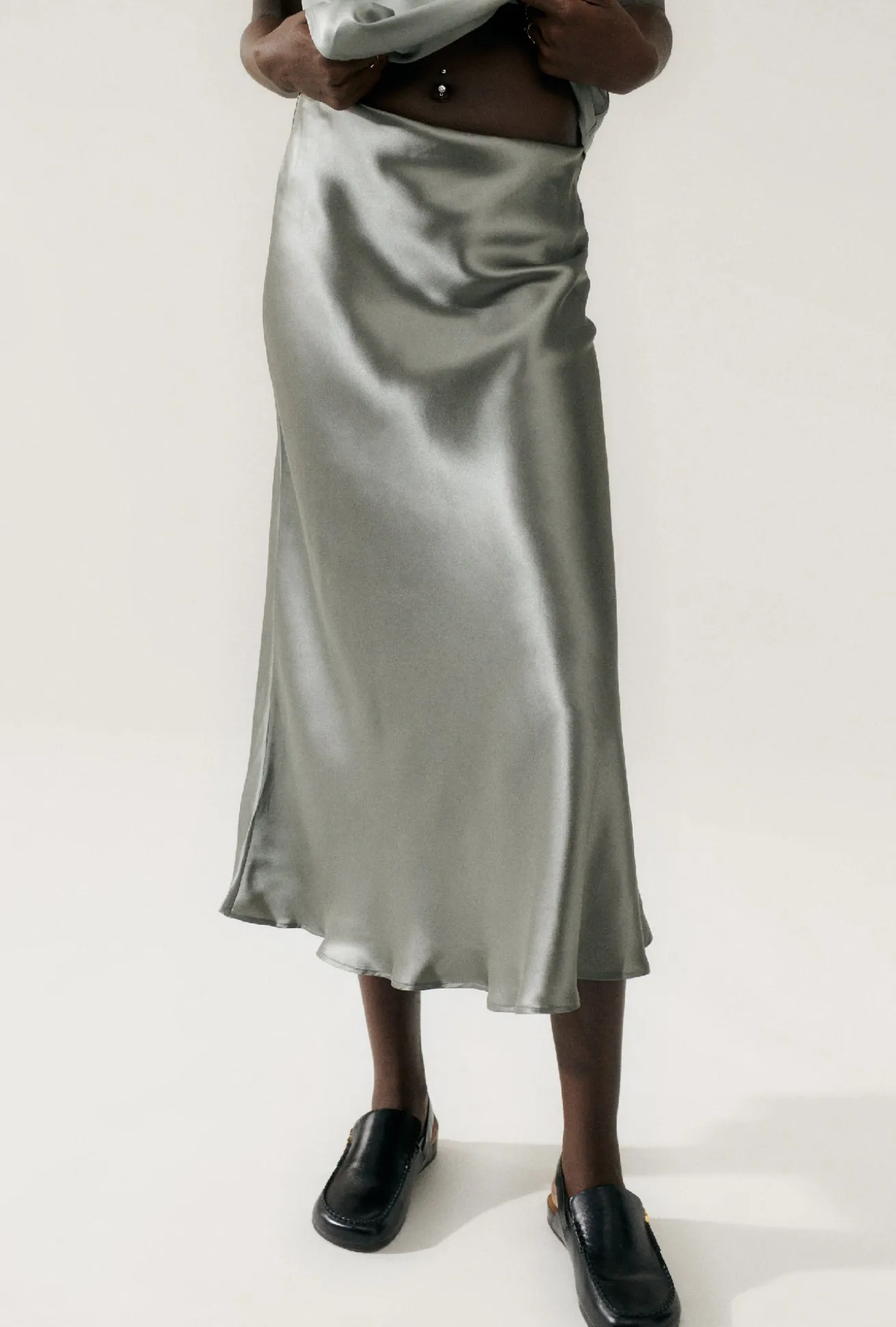 LONG BIAS CUT SKIRT MOON