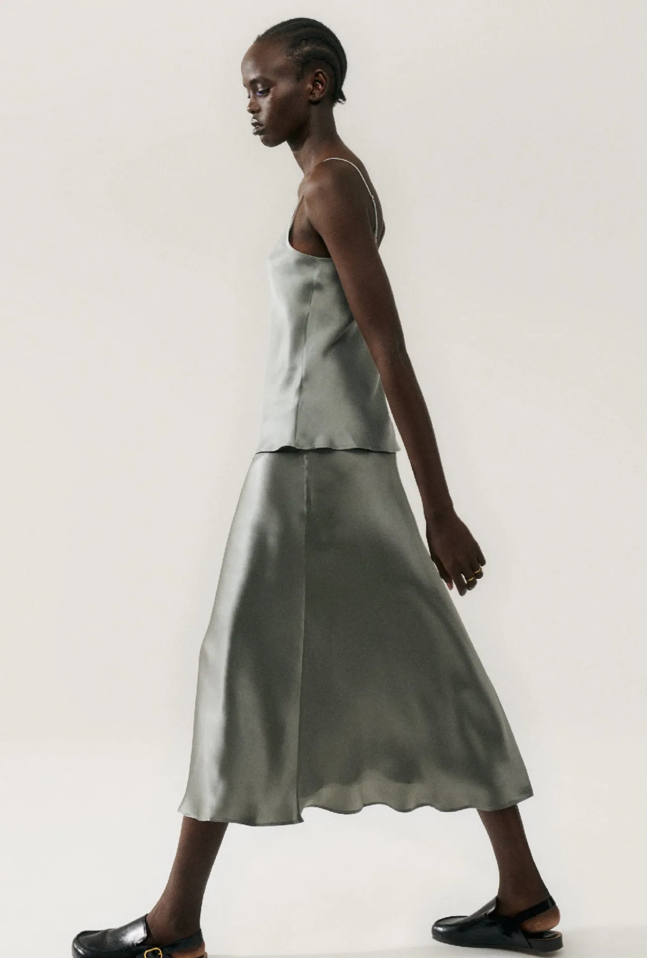 LONG BIAS CUT SKIRT MOON