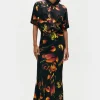 LONG BIAS CUT SKIRT TULIPA BLACK