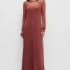 MESH LONG SLEEVE DRESS CANYON