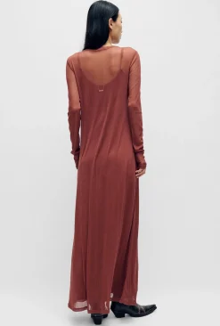MESH LONG SLEEVE DRESS CANYON