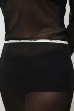 MESH SKIRT BLACK
