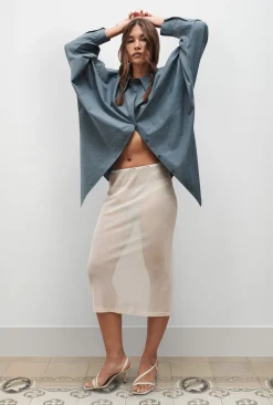 MESH SKIRT HAZELNUT