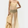 ORGANZA A-LINE DRESS BEIGE