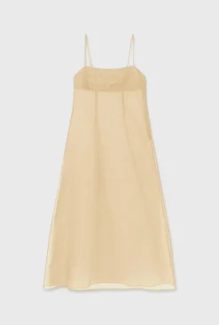 ORGANZA A-LINE DRESS BEIGE