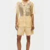 ORGANZA BOXER SHORTS BEIGE