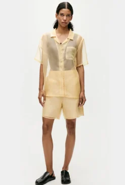 ORGANZA BOXER SHORTS BEIGE