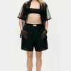 ORGANZA BOXER SHORTS BLACK