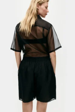 ORGANZA BOXER SHORTS BLACK