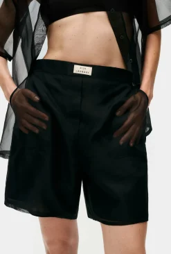 ORGANZA BOXER SHORTS BLACK