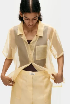 ORGANZA CAMP SHIRT BEIGE