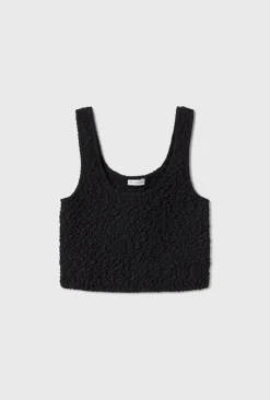 POPCORN CROPPED CAMI BLACK