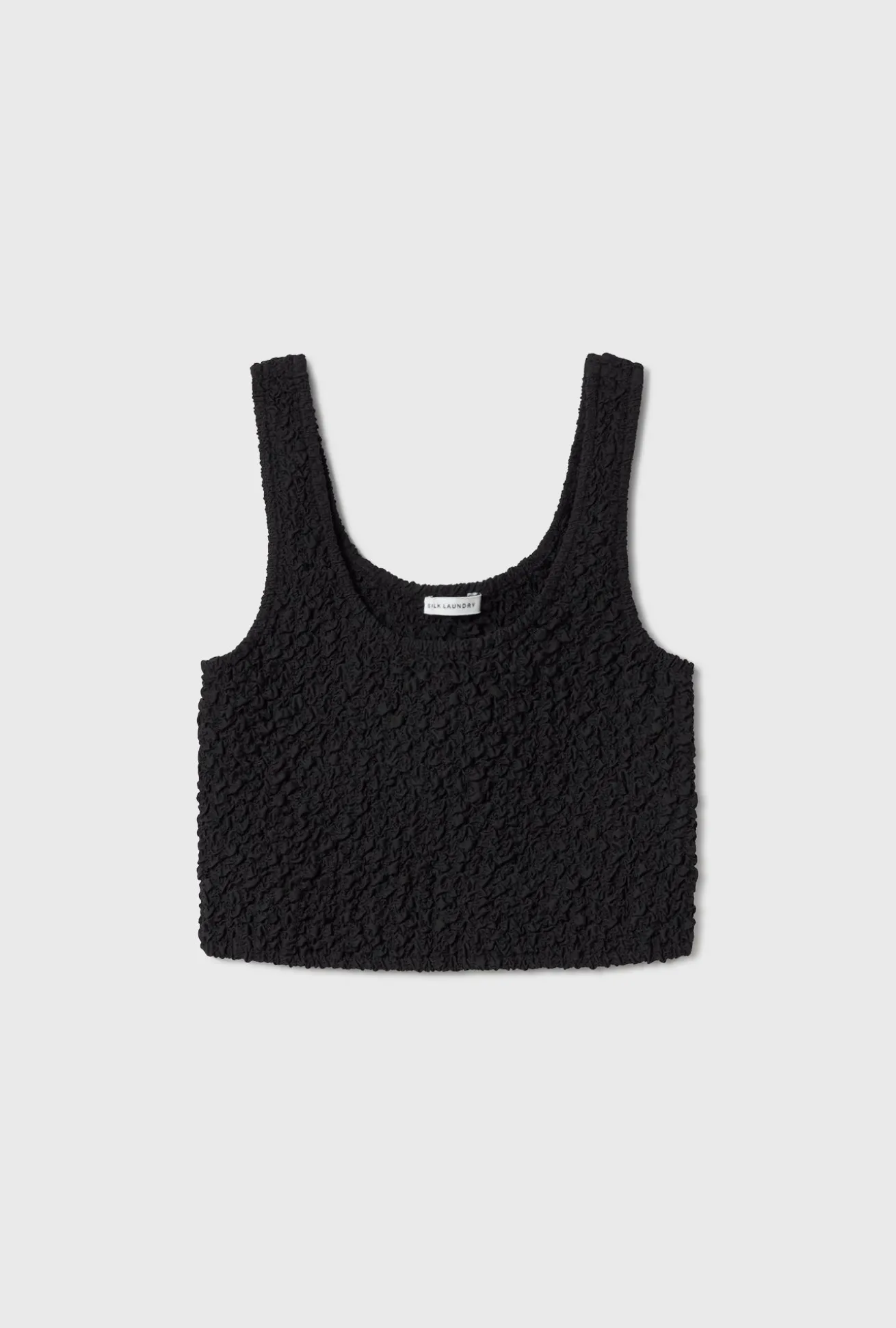 POPCORN CROPPED CAMI BLACK